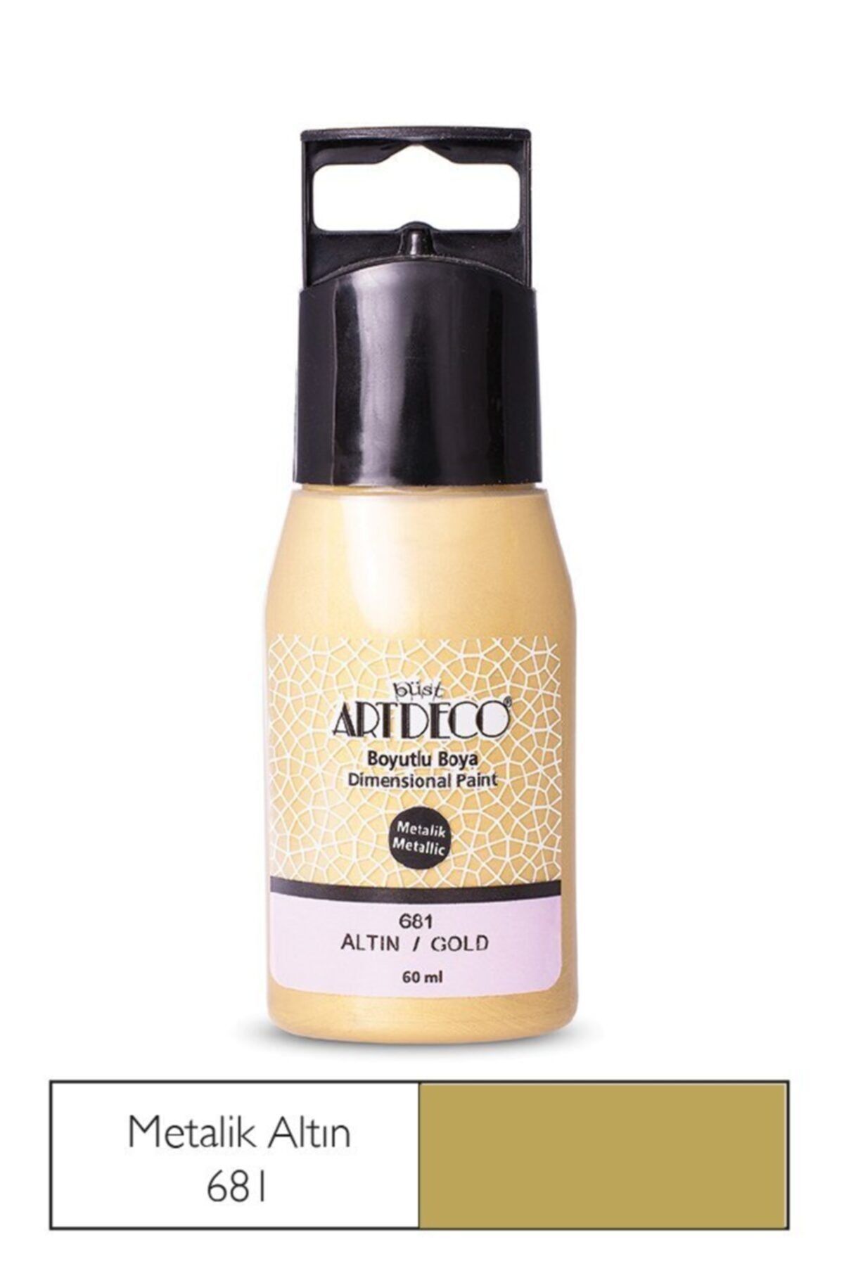 Artdeco Metalık Boyutlu Boya 60Ml Altın