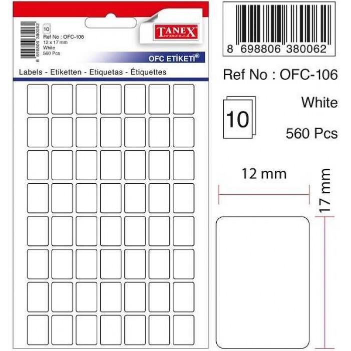 Tanex Beyaz Ofıs Etıketı Ofc-106