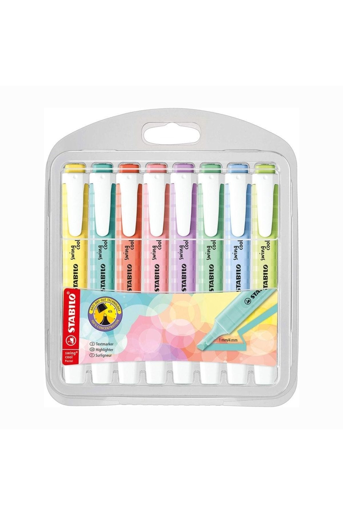 Stabilo Fosforlu Kalem Swing Cool Kalem Tipi Pastel 8li