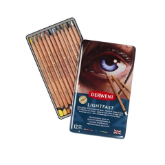 Derwent Lightfast 12 Renk Boya Kalemi Teneke Kutu 2302719