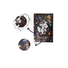 Vuki Sulu Kapaklı A5 Defter Astronot