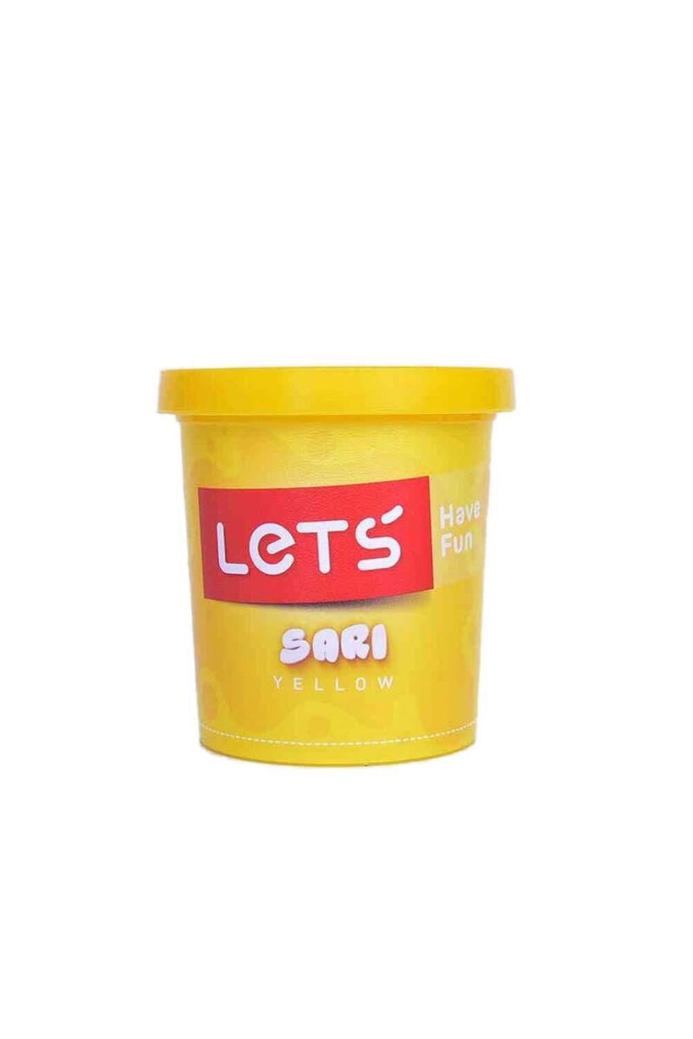 Lets Tek Renk Oyun Hamuru Neon Sarı 150Gr