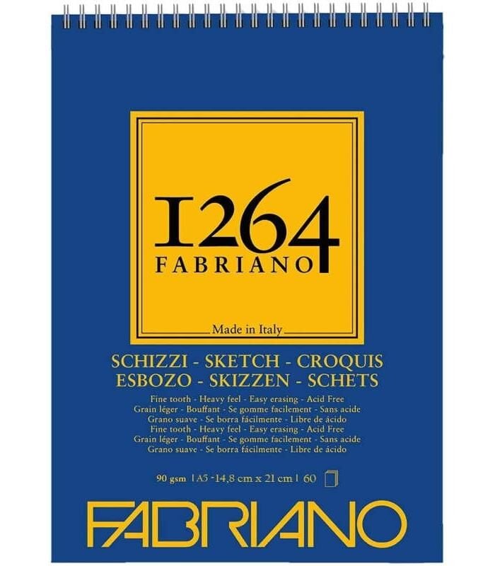 Fabriano 1264 Sketch Paper 90gr 60yp A5 Sp. Eskiz Defteri 19100636