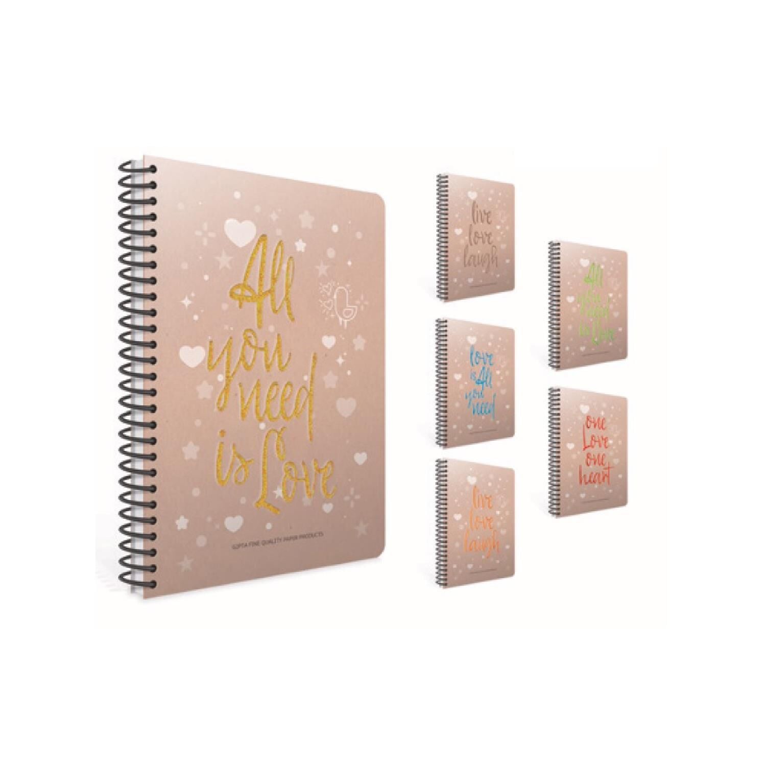 Gıpta Love Book 17X24 120yp Kareli Sp Sert Kapak Defter 5371