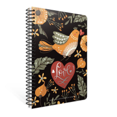 Gıpta Night Book Spiralli Sert Kapak Defter 17x24 120yp Kareli