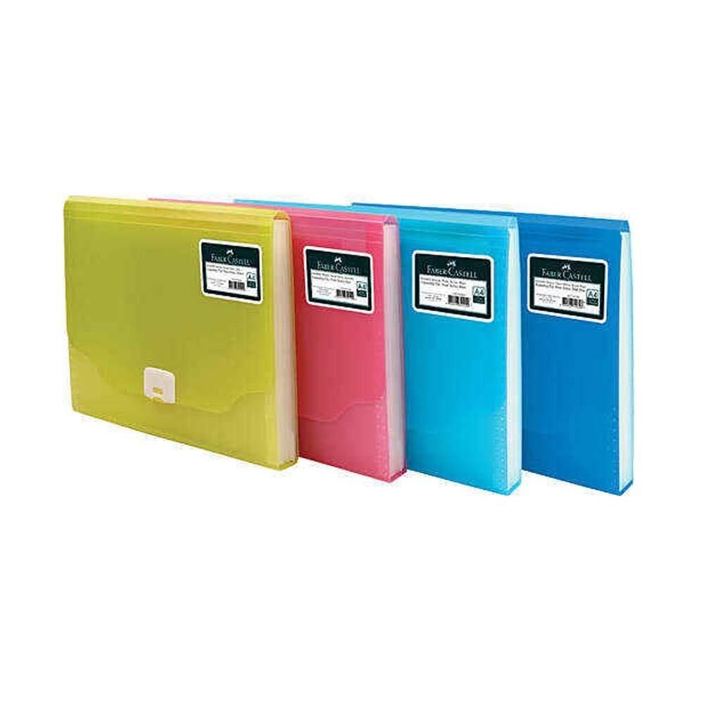 Faber-Castell Körüklü Dosya Neon Renkler Kırmızı