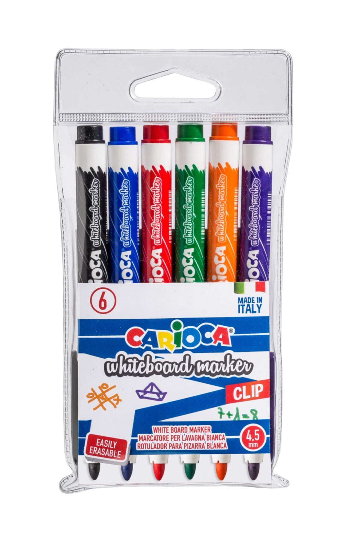 Carıoca Beyaz Tahta Kalemi 6 Renk 6'Li Pvc 4.5 Mm