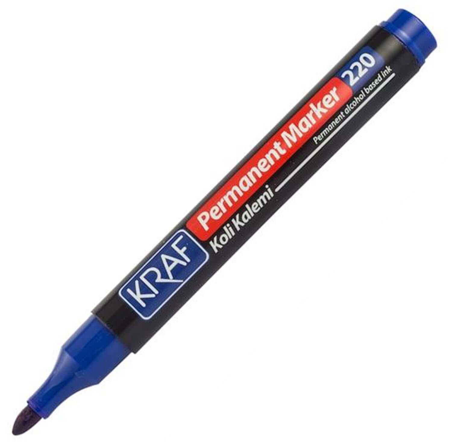 Kraf Permanent Markör Yuvarlak Uç 220 Mavi